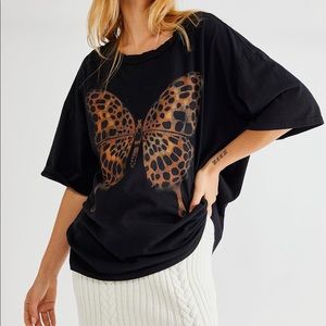 Free People butterfly shirt